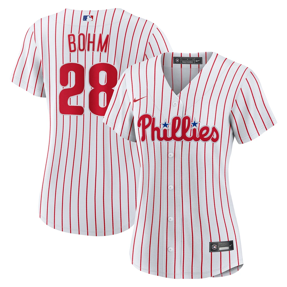 Women's Nike Alec Bohm White Philadelphia Phillies Home Replica Jersey