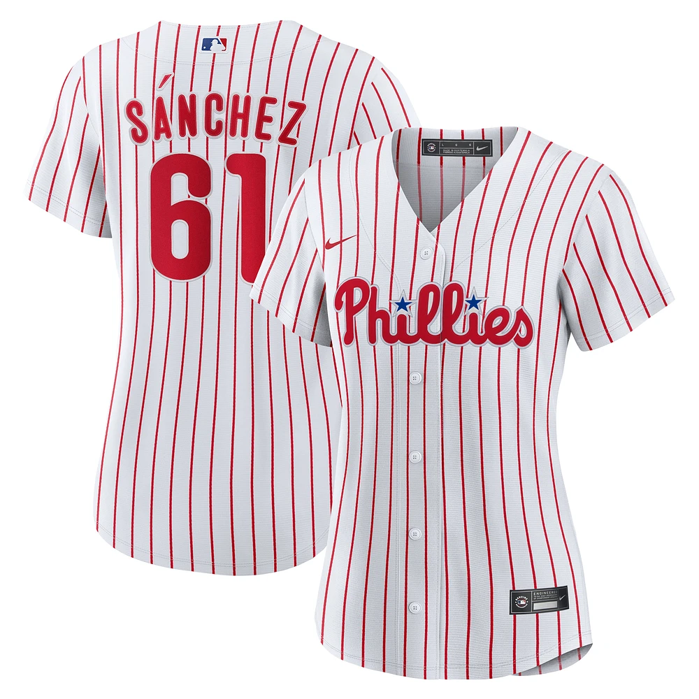 Women's Nike Cristopher Sanchez White Philadelphia Phillies Home Replica Jersey
