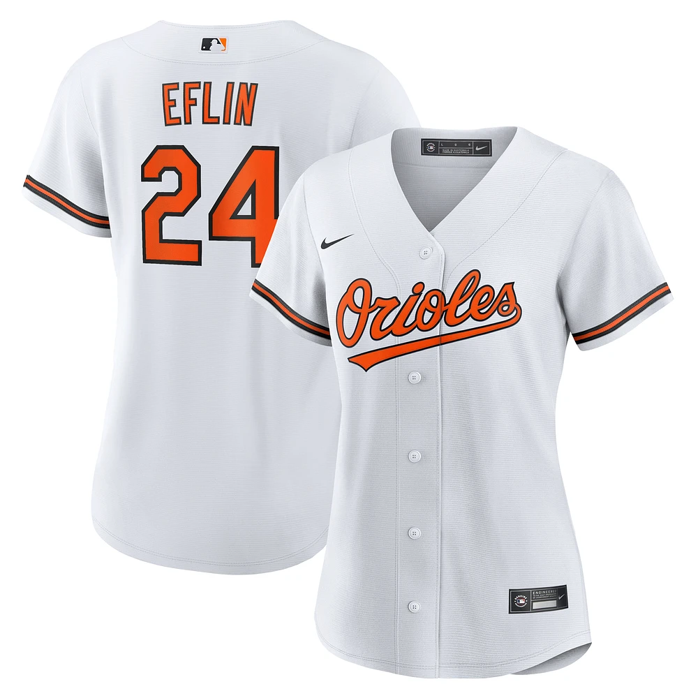 Women's Nike Zach Eflin White Baltimore Orioles Home Replica Jersey