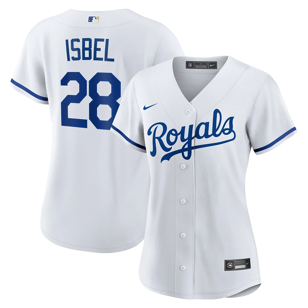 Women's Nike Kyle Isbel White Kansas City Royals Home Replica Jersey