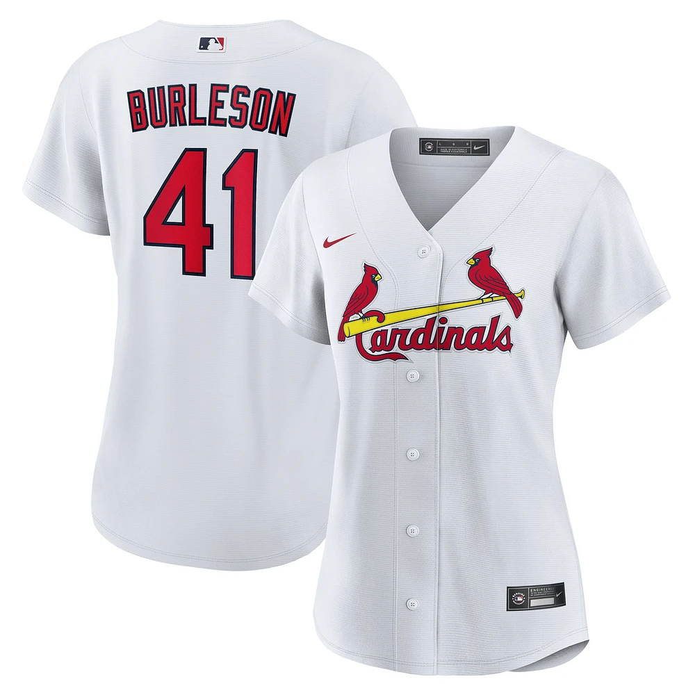 Women's Nike Alec Burleson White St. Louis Cardinals Home Replica Jersey