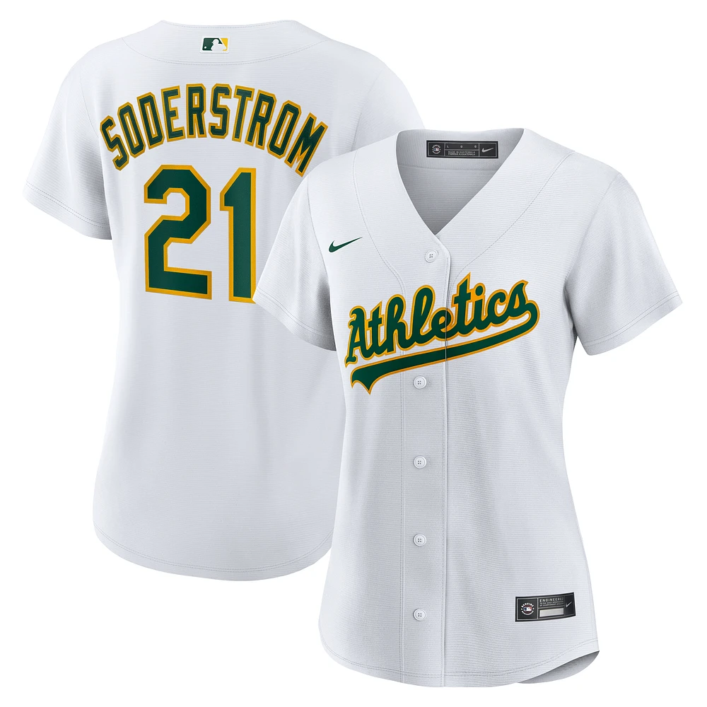 Women's Nike Tyler Soderstrom White Athletics Home Replica Jersey