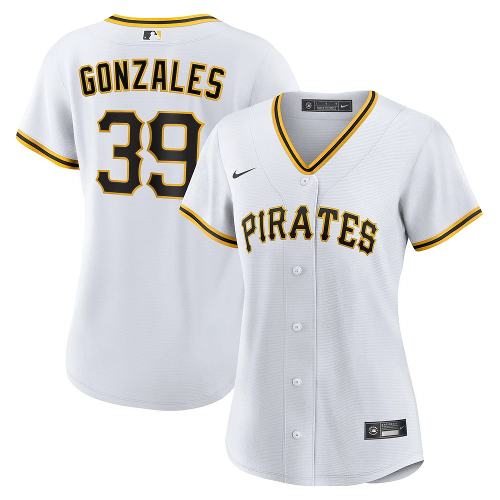 Women's Nike Nick Gonzales White Pittsburgh Pirates Home Replica Jersey