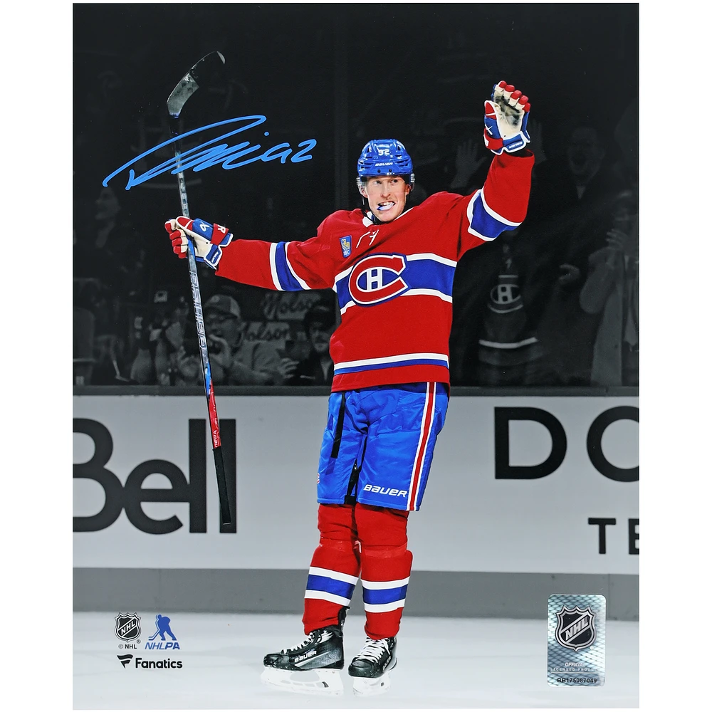 Patrik Laine Montreal Canadiens Autographed 8" x 10" Red Jersey Celebration Spotlight Photograph