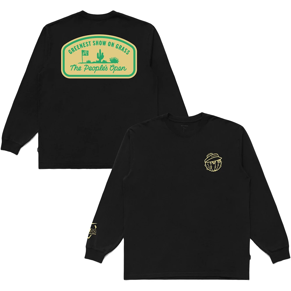 Unisex Malbon Golf Black 2025 WM Phoenix Open People's Long Sleeve T-Shirt