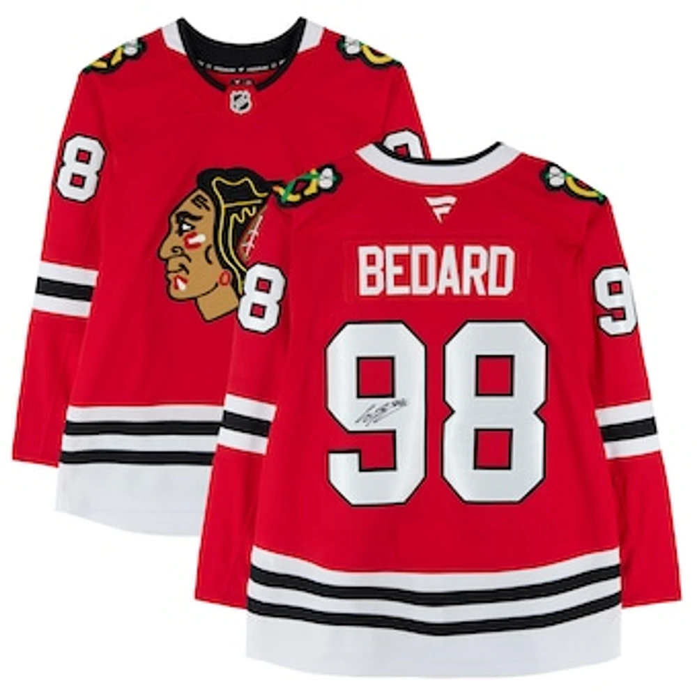 Connor Bedard Chicago Blackhawks Autographed Fanatics Premium Jersey