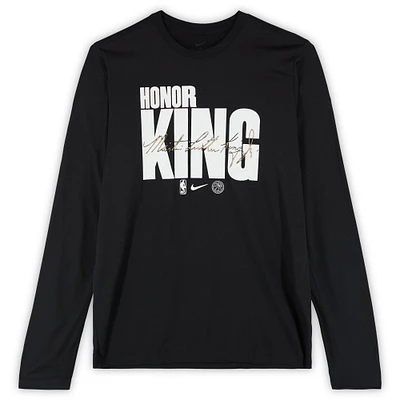 Boston Celtics Team-Issued Black MLK Long Sleeve T-Shirt from the 2024-25 NBA Season - Size LT