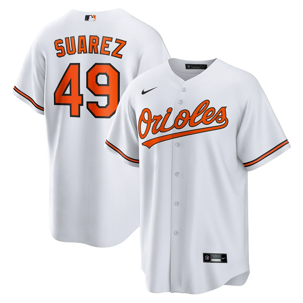 Men's Nike Albert Suarez White Baltimore Orioles Home Replica Jersey