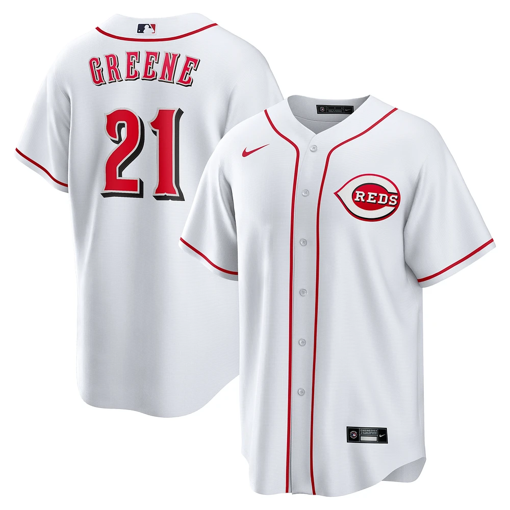 Men's Nike Hunter Greene White Cincinnati Reds Home Replica Jersey