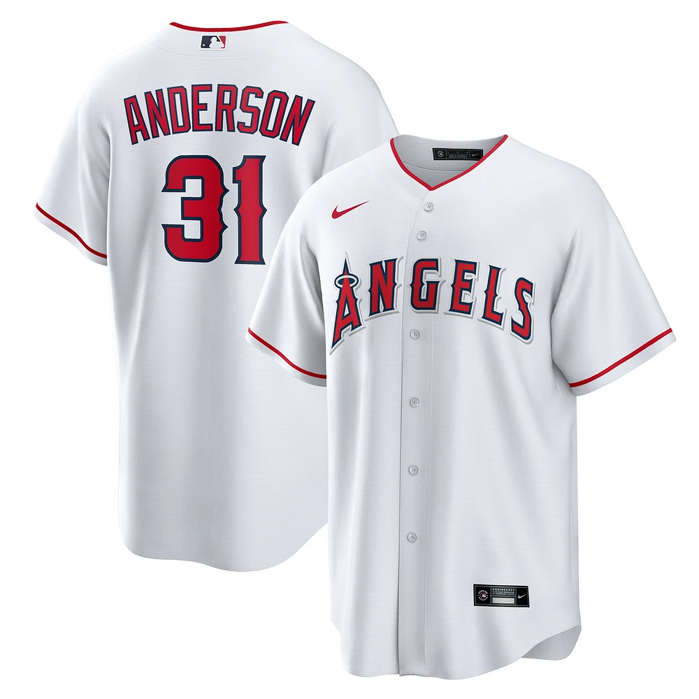 Men's Nike Tyler Anderson White Los Angeles Angels Home Replica Jersey