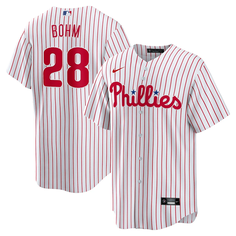 Men's Nike Alec Bohm White Philadelphia Phillies Home Replica Jersey