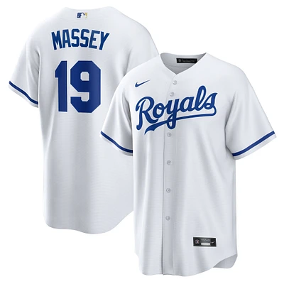 Men's Nike Michael Massey White Kansas City Royals Home Replica Jersey