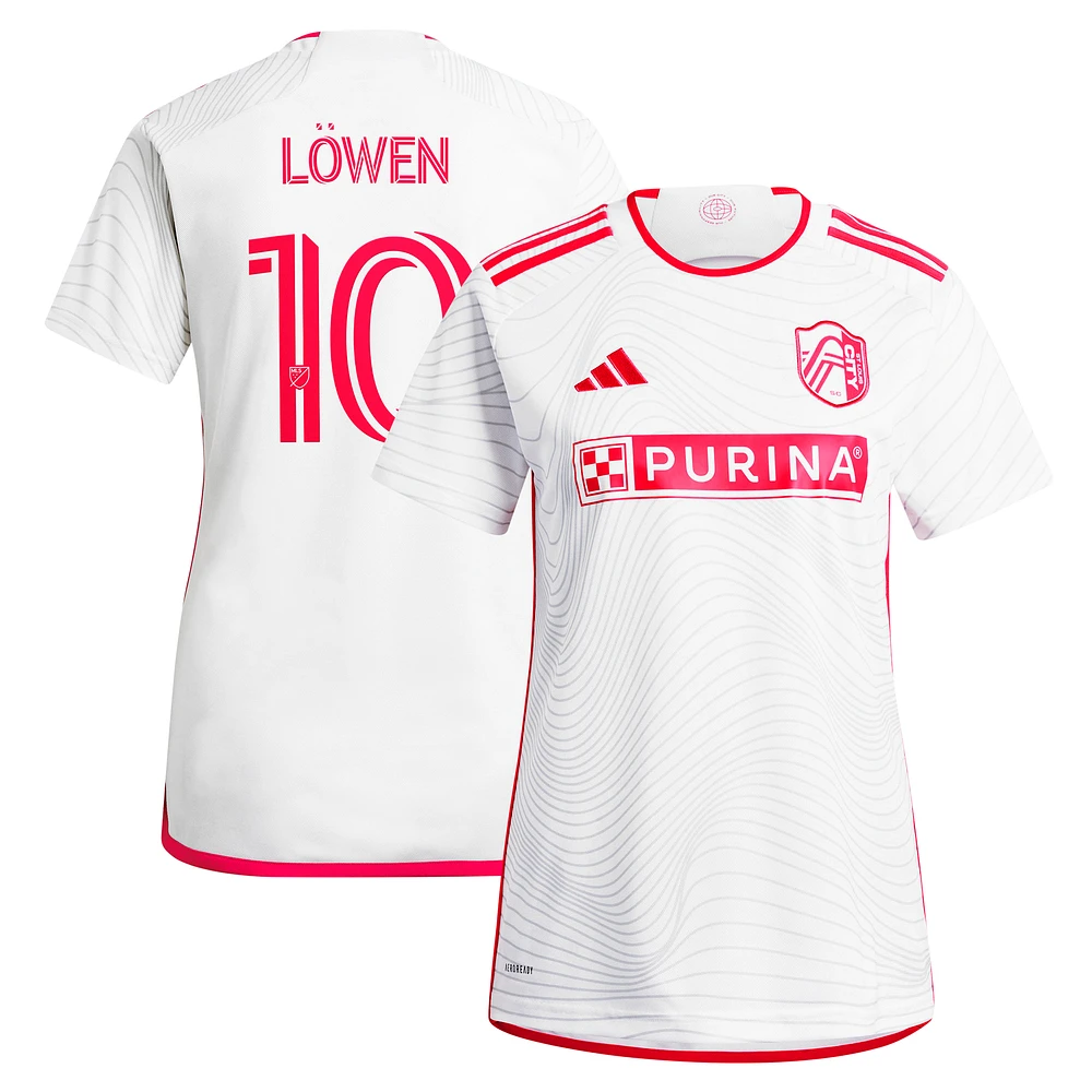 Women's adidas Eduard Löwen White St. Louis City SC 2024 The Confluence Kit Replica Player Jersey