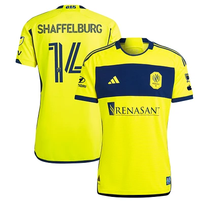 Men's adidas Jacob Shaffelburg Yellow Nashville SC 2024 The 615 Kit Authentic Player Jersey