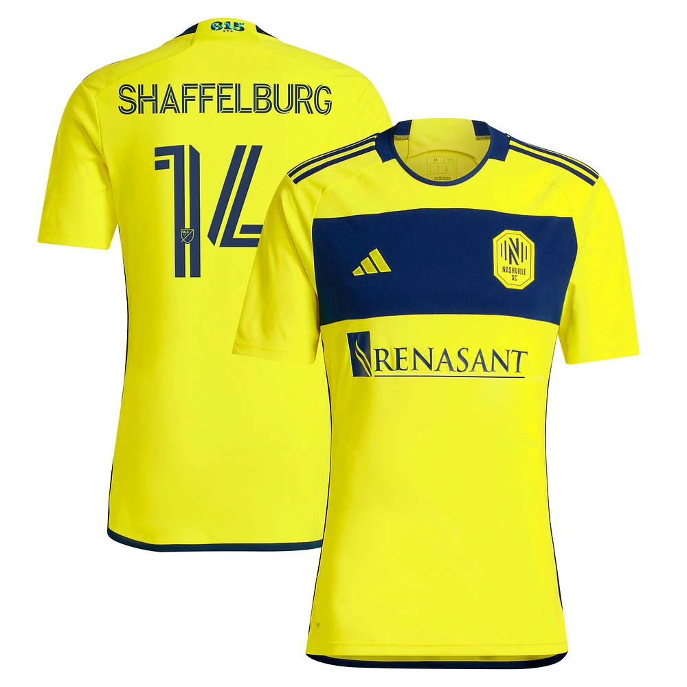 Men's adidas Jacob Shaffelburg Yellow Nashville SC 2024 The 615 Kit Replica Player Jersey