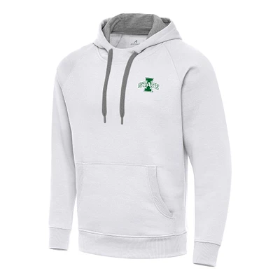 Men's Antigua Iowa State Cyclones St. Patrick's Day Fleece Raglan Victory Pullover Hoodie