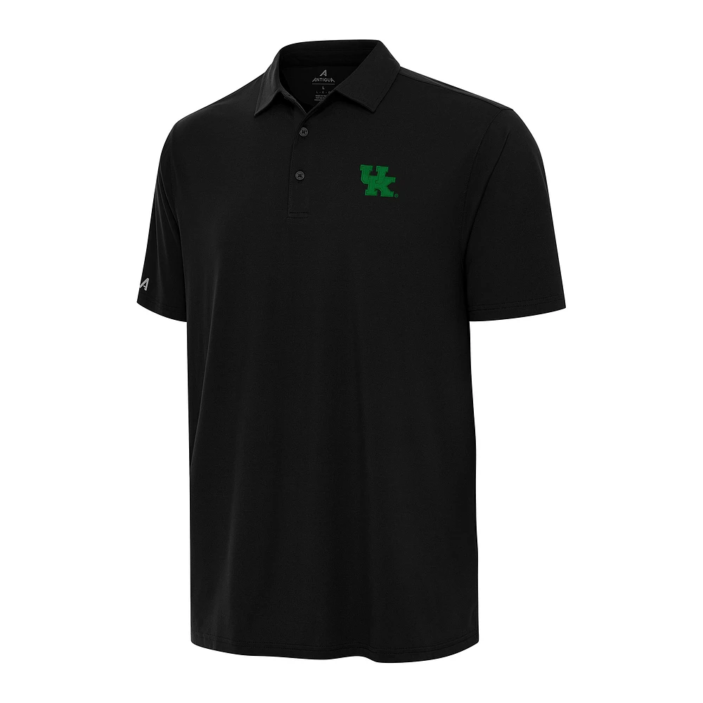 Men's Antigua Black Kentucky Wildcats St. Patrick's Day Era Polo