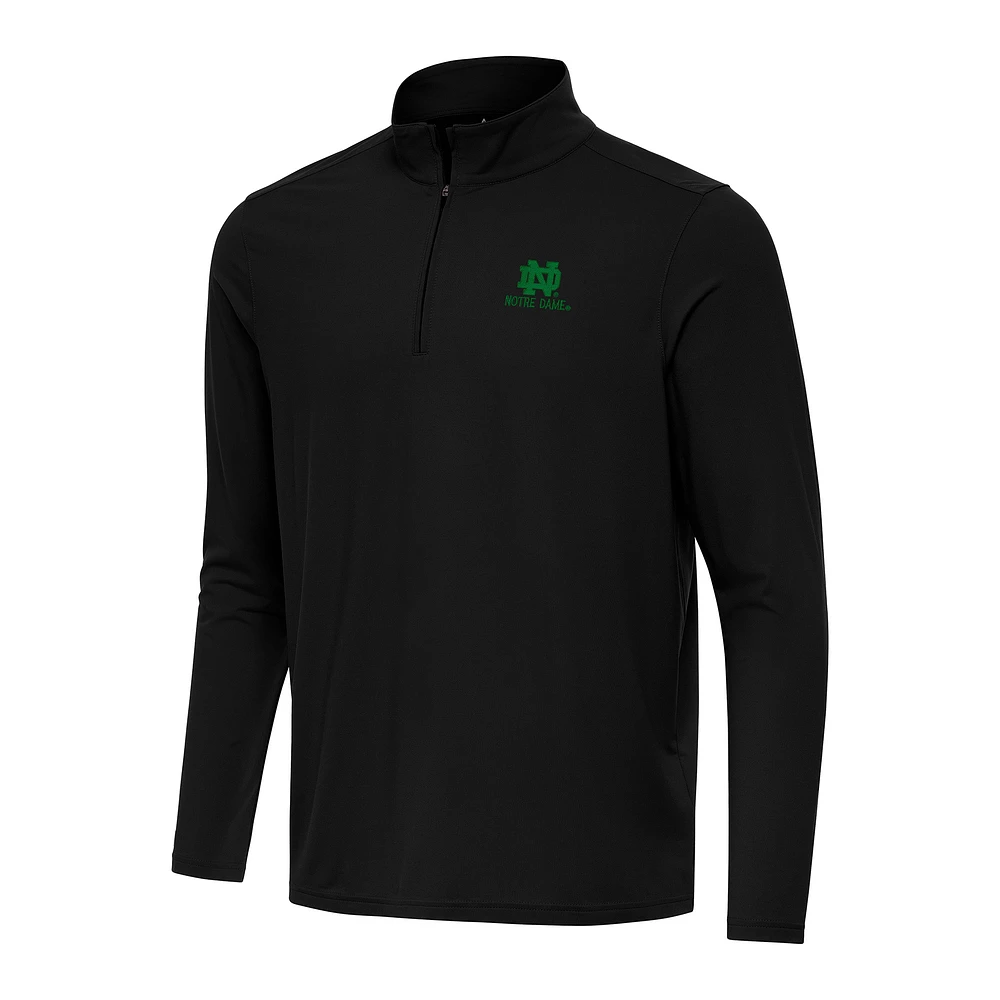 Men's Antigua Notre Dame Fighting Irish St. Patrick's Day Intent Quarter-Zip Pullover