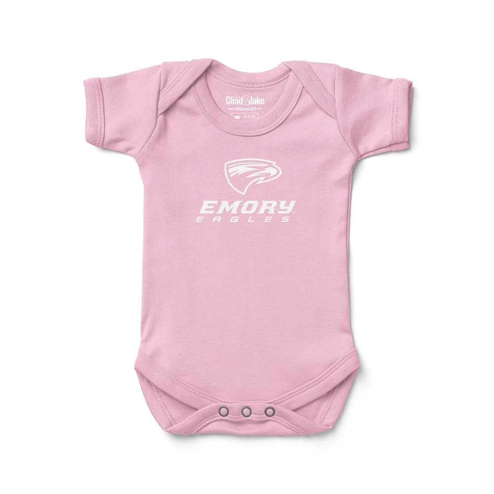 Infant Chad & Jake Light Pink Emory Eagles Logo Bodysuit