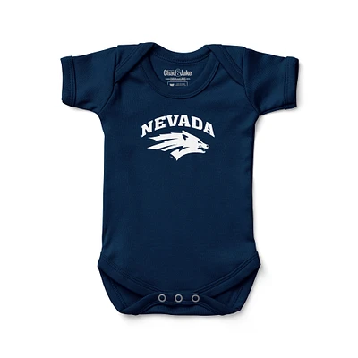 Infant Chad & Jake Navy Nevada Wolf Pack Logo Bodysuit