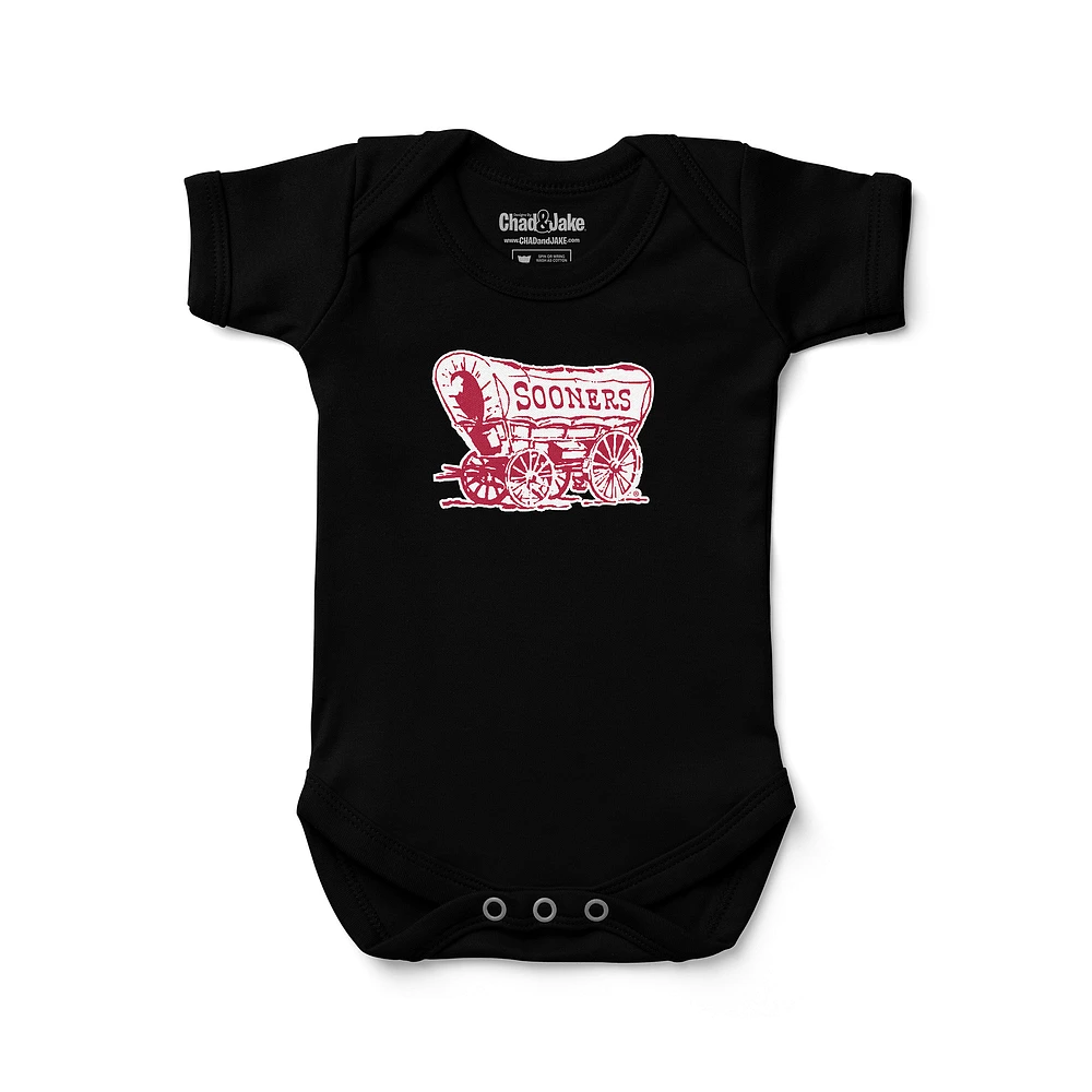 Infant Chad & Jake Black Oklahoma Sooners Logo Bodysuit