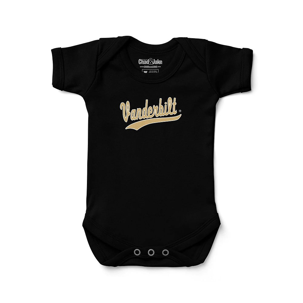 Infant Chad & Jake Black Vanderbilt Commodores Logo Bodysuit