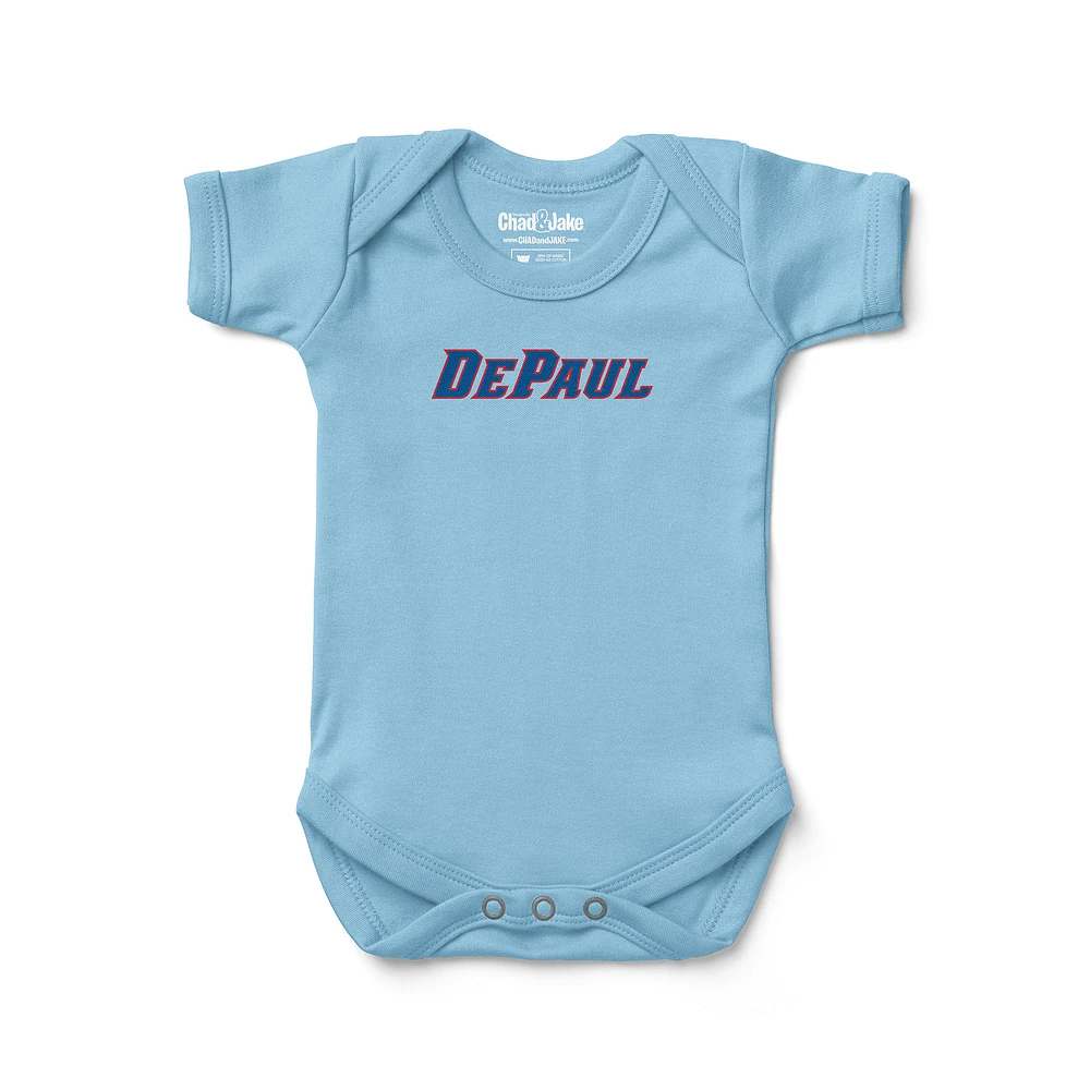 Infant Chad & Jake Light Blue DePaul Demons Logo Bodysuit