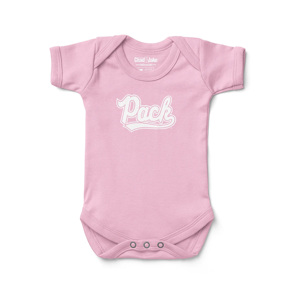 Infant Chad & Jake Light Pink Nevada Wolf Pack Logo Bodysuit