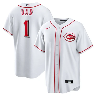 Men's Nike White Cincinnati Reds #1 Dad Home Replica Jersey