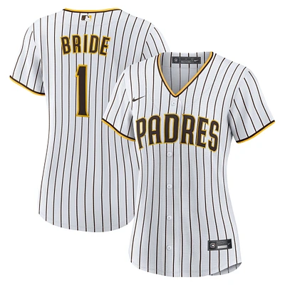 Women's Nike White San Diego Padres #1 Bride Home Replica Jersey