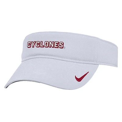 Men's Nike White Iowa State Cyclones 2025 On-Field Ace Performance Adjustable Visor