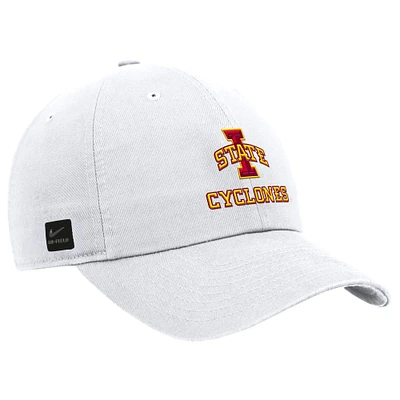 Men's Nike White Iowa State Cyclones 2025 On-Field Club Adjustable Hat