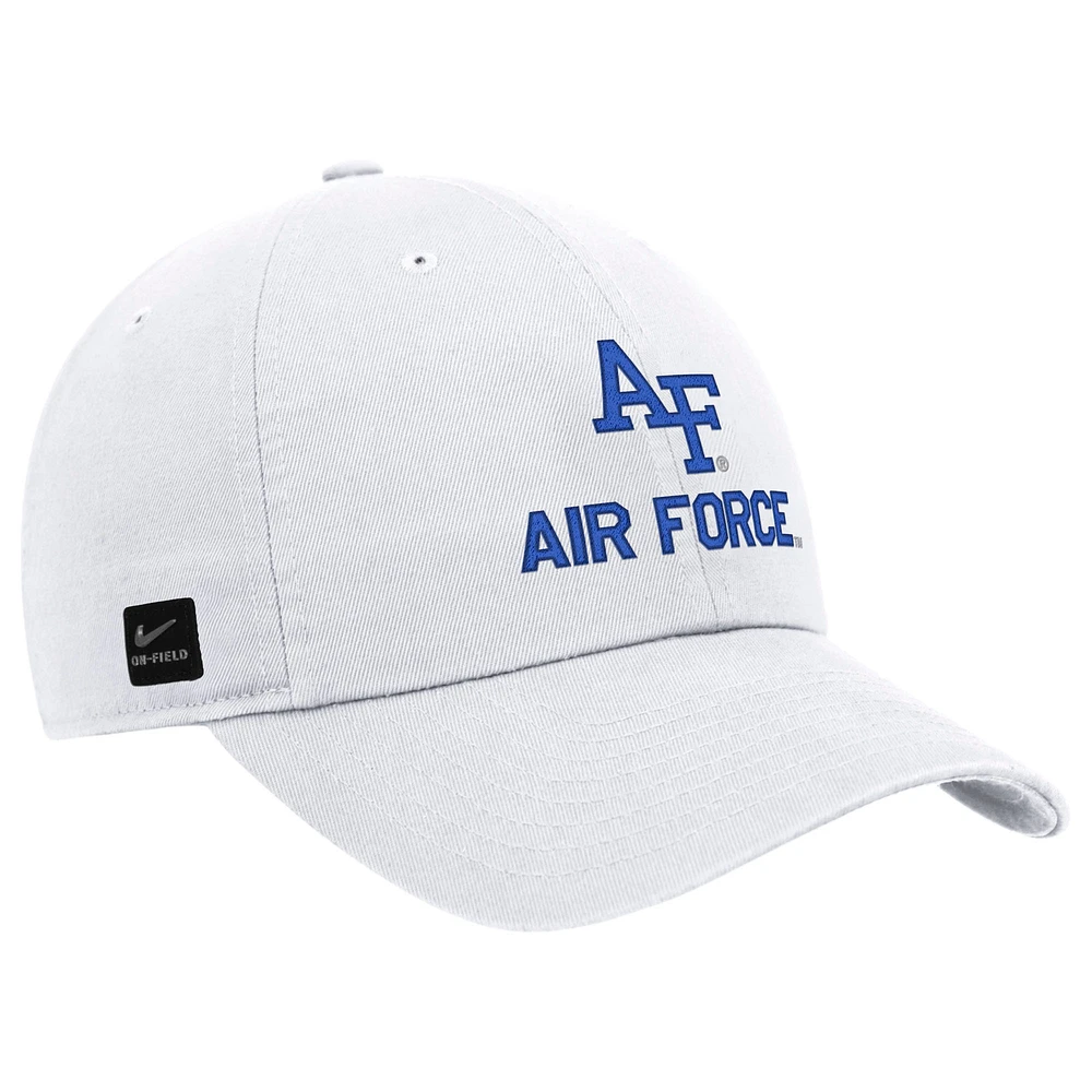 Men's Nike White Air Force Falcons 2025 On-Field Club Adjustable Hat