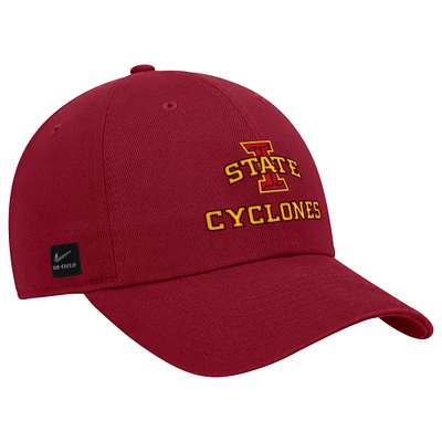 Men's Nike Cardinal Iowa State Cyclones 2025 On-Field Club Adjustable Hat