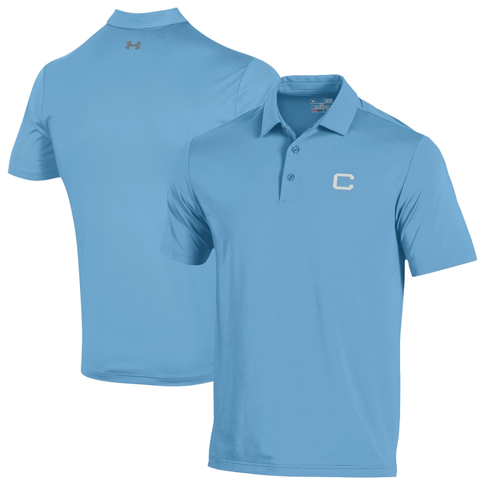 Men's Under Armour Blue Citadel Bulldogs Performance Playoff Polo