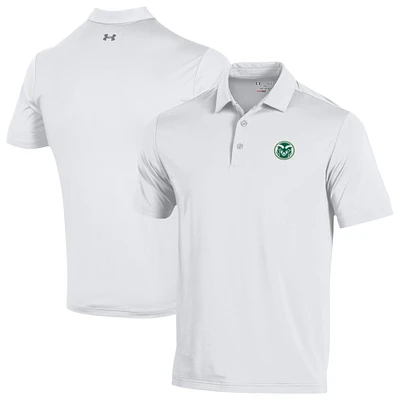 Men's Under Armour  White Colorado State Rams Performance Playoff Polo