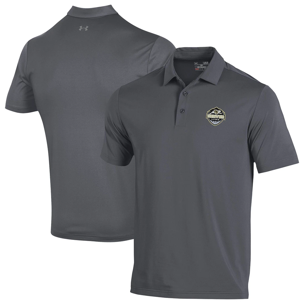 Men's Under Armour Gray CU Denver Lynx Performance Playoff Polo