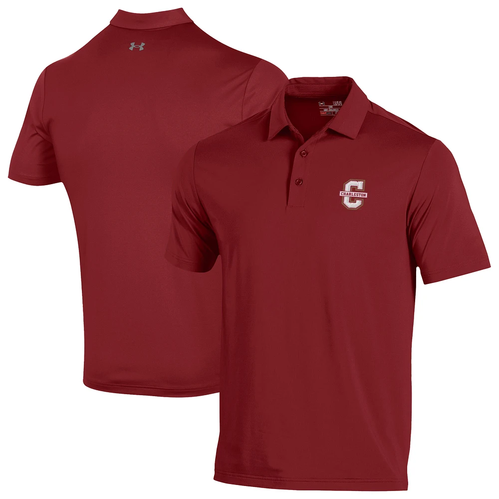 Men's Under Armour Red Charleston Cougars Performance Playoff Polo