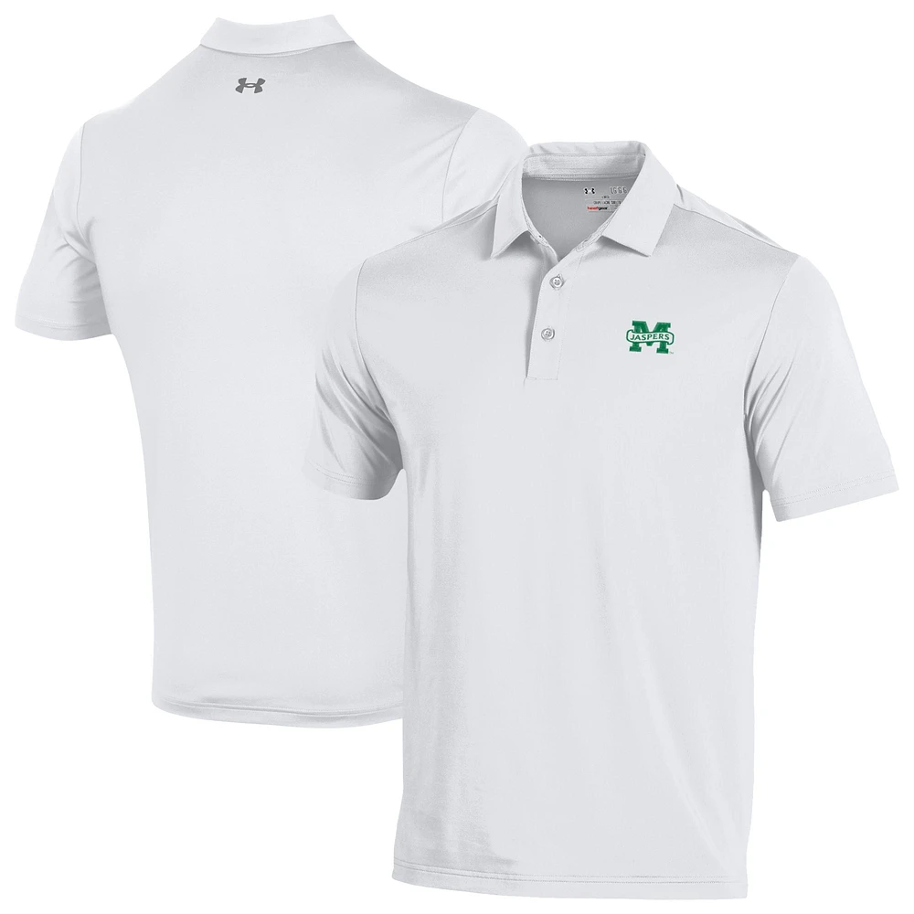 Men's Under Armour White Manhattan Jaspers Performance Playoff Polo