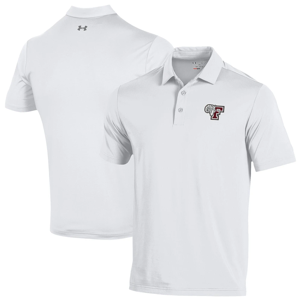 Men's Under Armour White Fordham Rams Performance Playoff Polo
