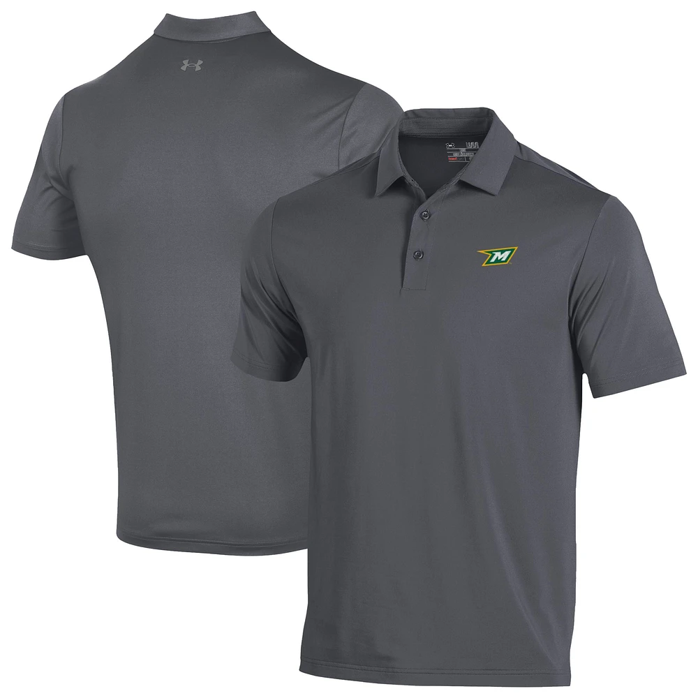 Men's Under Armour Gray McDaniel Green Terror Performance Playoff Polo