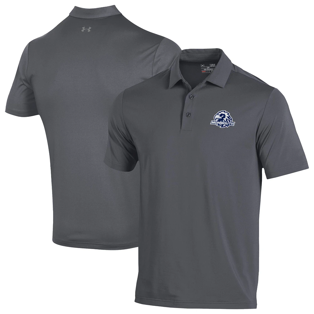 Men's Under Armour Gray Monmouth Hawks Performance Playoff Polo
