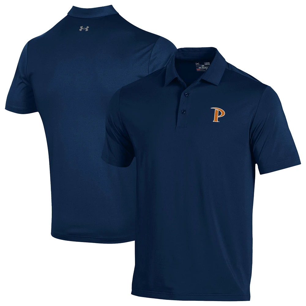 Men's Under Armour Navy Pepperdine Waves Performance Playoff Polo