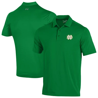 Men's Under Armour Green Notre Dame Fighting Irish Performance Playoff Polo