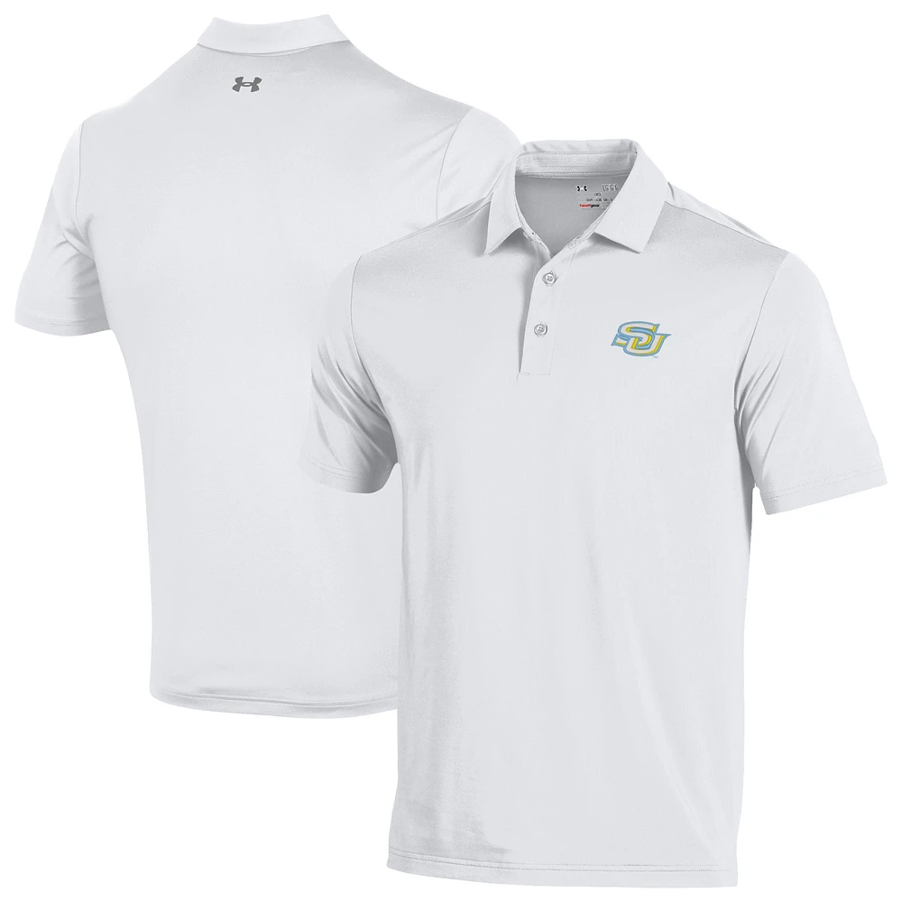 Men's Under Armour White Southern University Jaguars Performance Playoff Polo