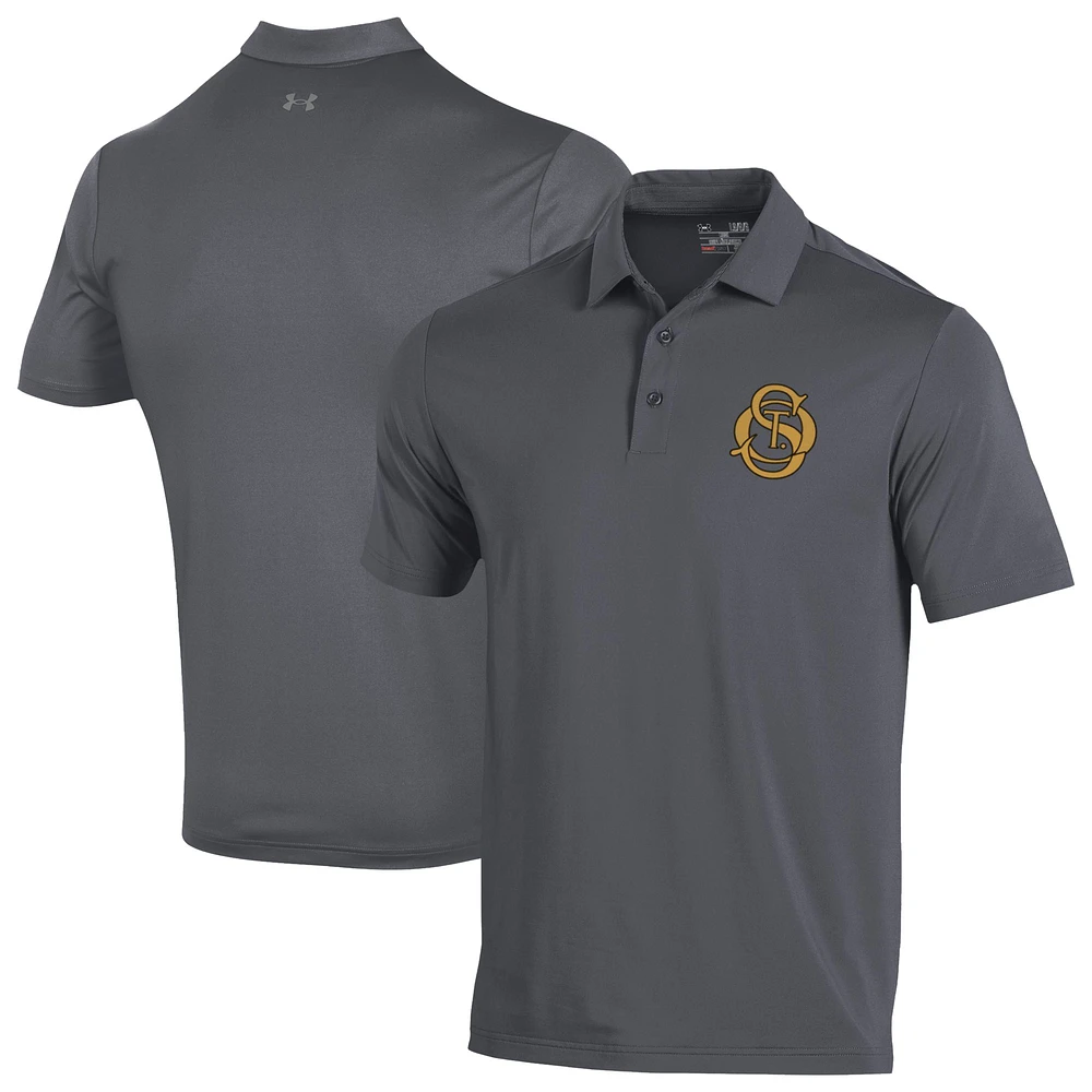 Men's Under Armour Gray St. Olaf Oles Performance Playoff Polo