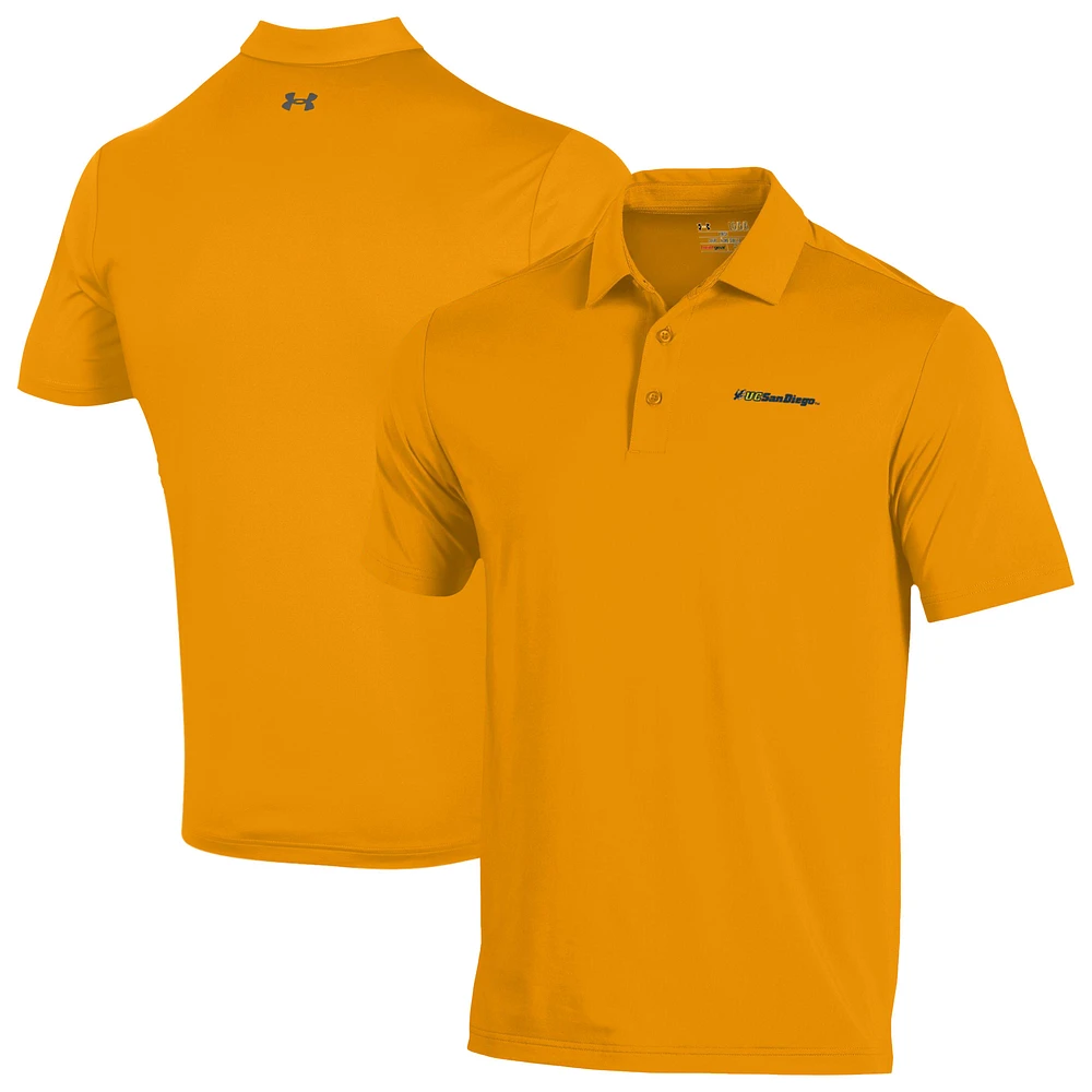 Men's Under Armour Yellow UC San Diego Tritons Performance Playoff Polo