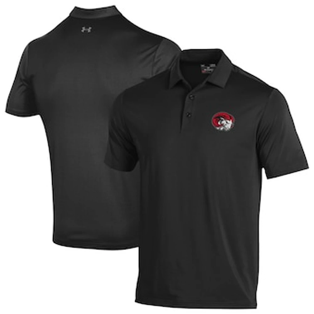 Men's Under Armour Black Winston-Salem State Rams Performance Playoff Polo