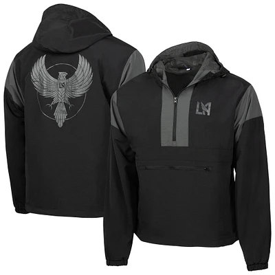 Men's Sport Design Sweden Black LAFC Premium First Half Anorak Half-Zip Jacket