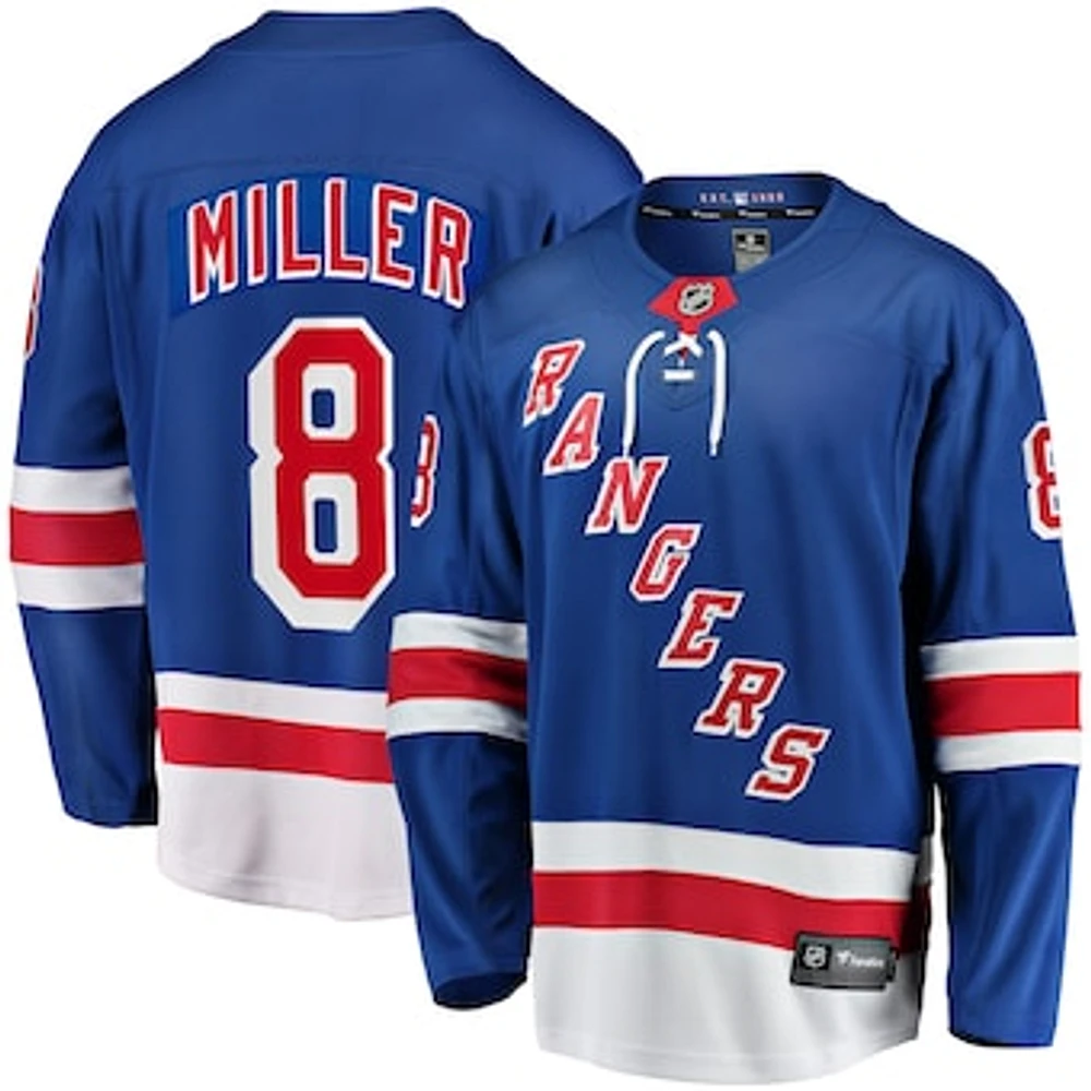 Men's Fanatics J.T. Miller Blue New York Rangers Home Breakaway Jersey
